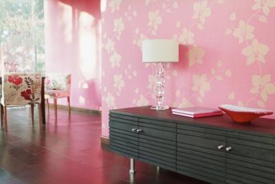 Small, modern sideboard table in home