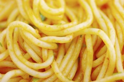 Pasta is a high carbohydrate meal; balance with fiber.