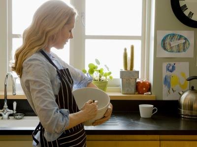 Woman preparing mixture