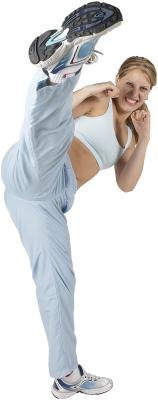 Cardio kickboxing combines kickboxing moves with aerobics.