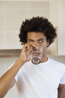 Man drinking water