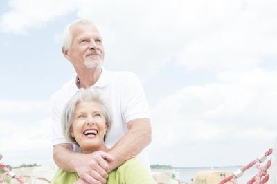 Senior couple at the beach