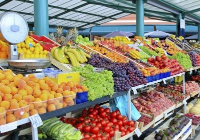 Fresh fruit at farmer's market