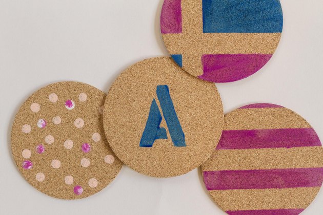 3 Ways to Decorate Plain Cork Coasters With Paint | eHow