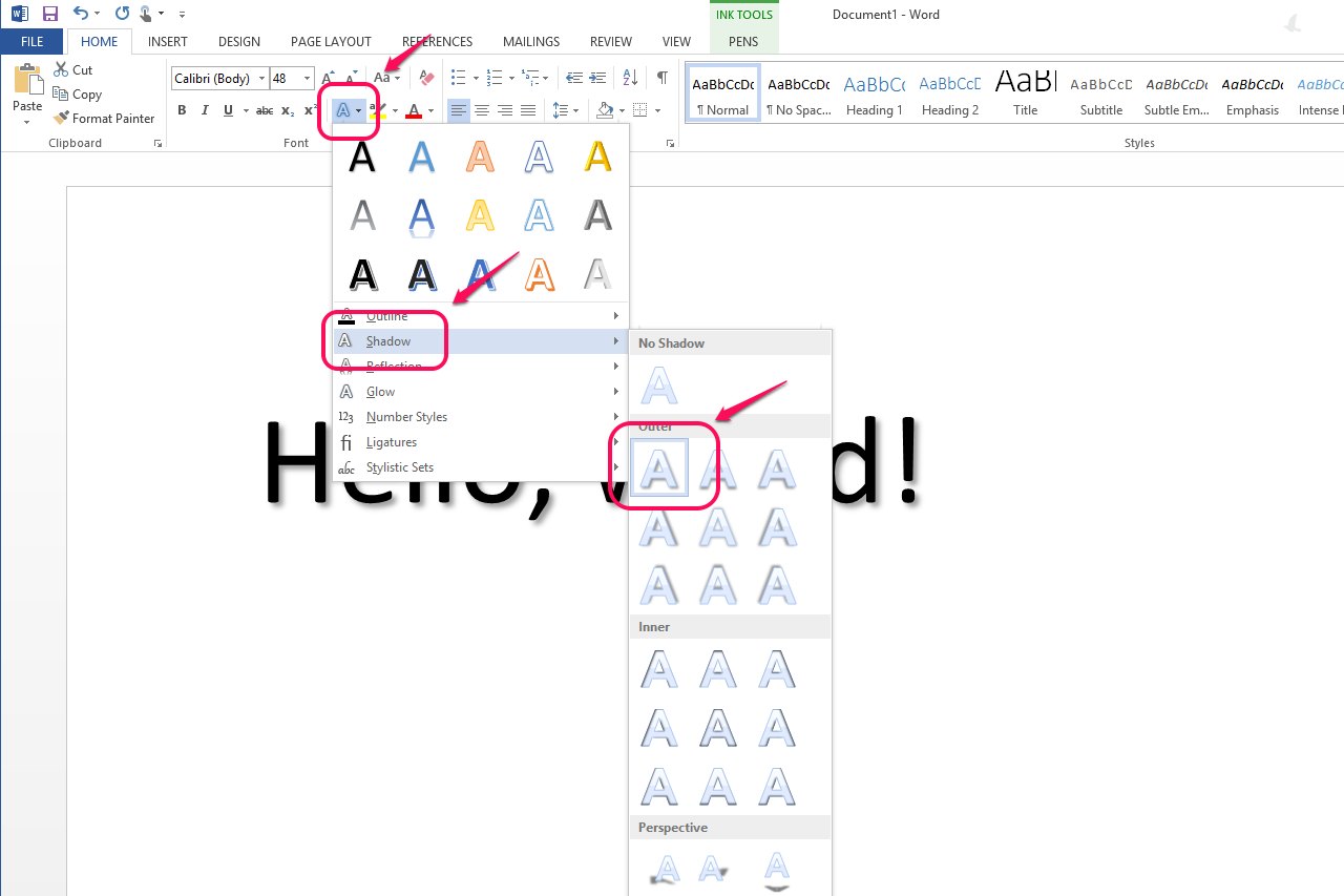 how-to-create-the-shadow-effect-in-microsoft-word-ehow