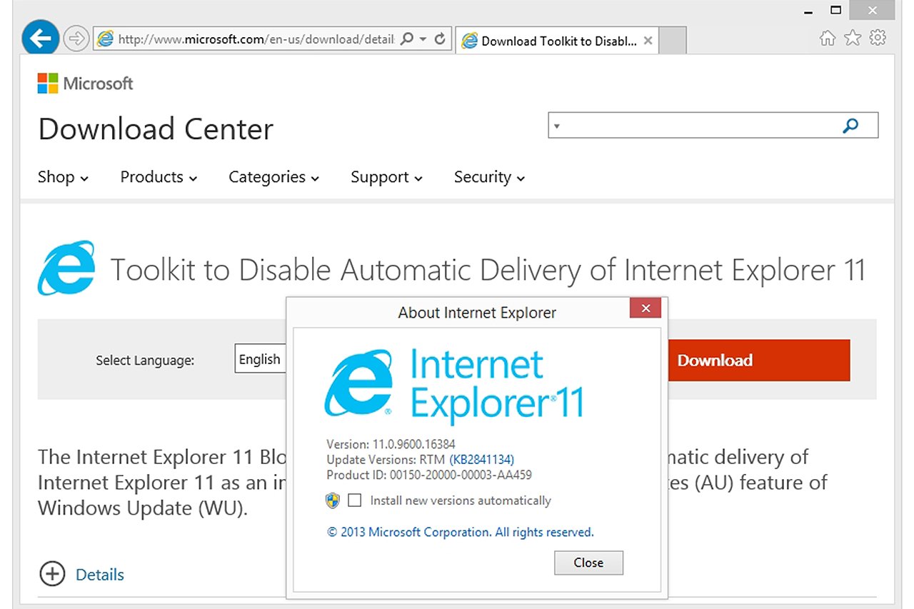 Install Internet Explorer