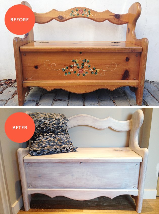 The updated bench in its new home. The updated bench in its new home.