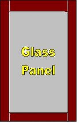 Glass in wood frame Glass in wood frame