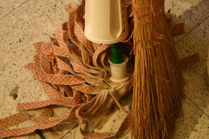 Mopping the floor. Mopping the floor.