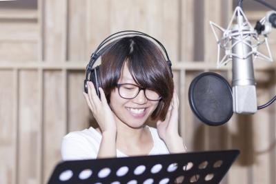 young girl in music studio young girl in music studio