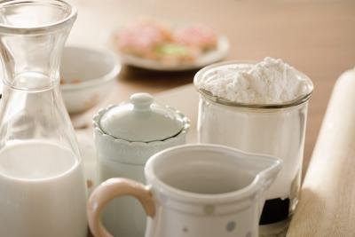 flour jar and other cooking ingredients flour jar and other cooking ingredients
