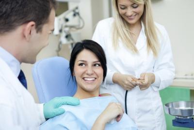 Woman at dentist's office Woman at dentist's office