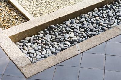 Small pebble garden. Small pebble garden.