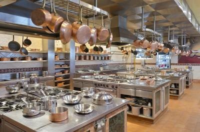 A large commercial kitchen A large commercial kitchen