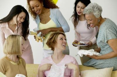 Ladies enjoy gathering for food and conversation. Ladies enjoy gathering for food and conversation.