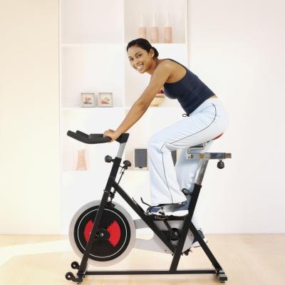Using an exercise bike provides an impact-free, calorie-burning workout. Using an exercise bike provides an impact-free, calorie-burning workout.