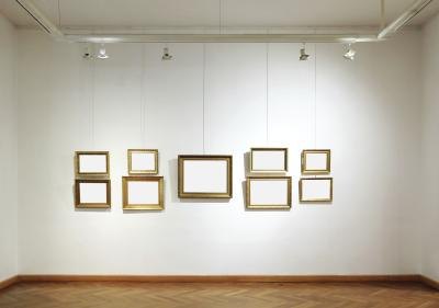Grouping pictures on a wall is a study in geometry. Grouping pictures on a wall is a study in geometry.