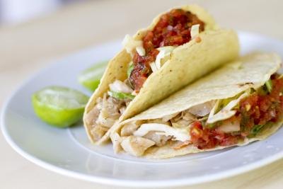 Tacos with slice of lime Tacos with slice of lime
