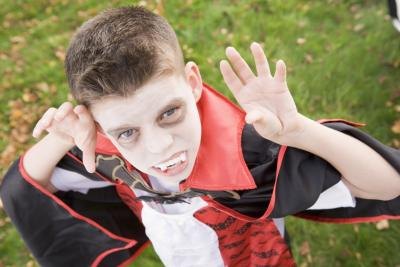 Child dressed up like Dracula Child dressed up like Dracula