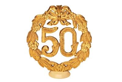 A 50th wedding anniversary is also known as a gold anniversary. A 50th wedding anniversary is also known as a gold anniversary.