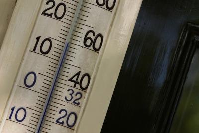An indoor/outdoor alcohol thermometer An indoor/outdoor alcohol thermometer