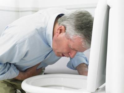 Man getting sick Man getting sick