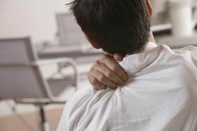 There are three trigger points on and near the human shoulder blade. There are three trigger points on and near the human shoulder blade.