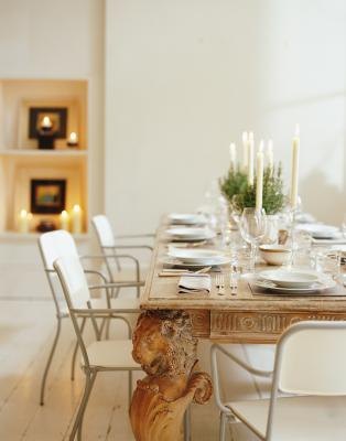 Table set for a three-course meal Table set for a three-course meal