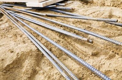Rebar on construction site Rebar on construction site