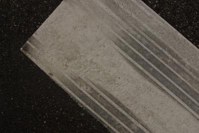 Skid marks are measured to determine rate of speed. Skid marks are measured to determine rate of speed.