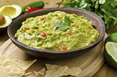 A dish of fresh guacamole A dish of fresh guacamole