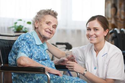 Medication aides administer medicine to patients in care facilities. Medication aides administer medicine to patients in care facilities.