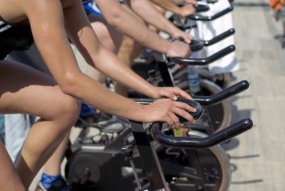 Stationary bikes. Stationary bikes.