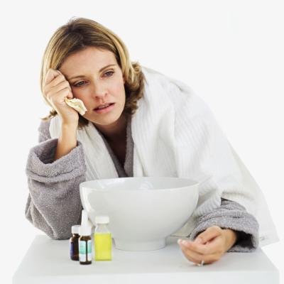 Woman with a cold. Woman with a cold.