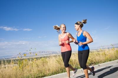 Training for a 5K can be a lot of fun with a partner. Training for a 5K can be a lot of fun with a partner.
