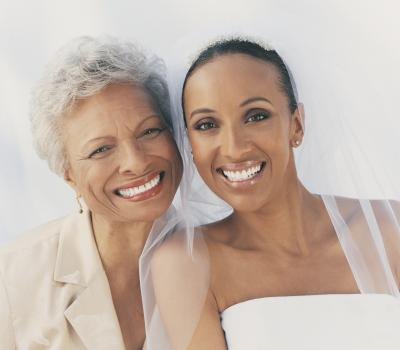 Bride and mother. Bride and mother.