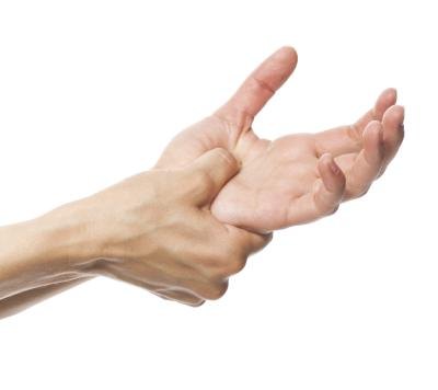 Heel of hand pain is more common on the side of the thumb Heel of hand pain is more common on the side of the thumb