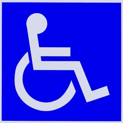 Handicap sticker. Handicap sticker.