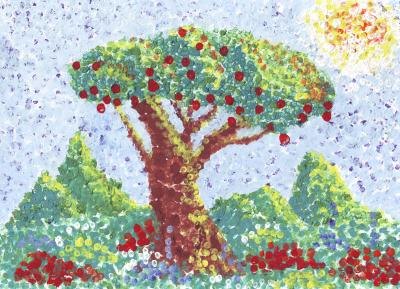 Pointillism painting Pointillism painting