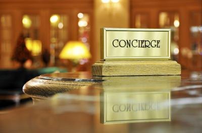 Concierge desk at a resort hotel Concierge desk at a resort hotel