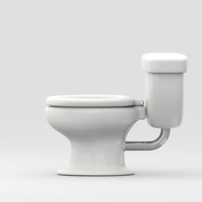 Side view of toilet. Side view of toilet.