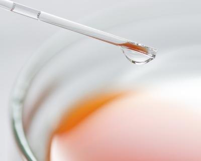 Drops of bacteria in petri dish. Drops of bacteria in petri dish.
