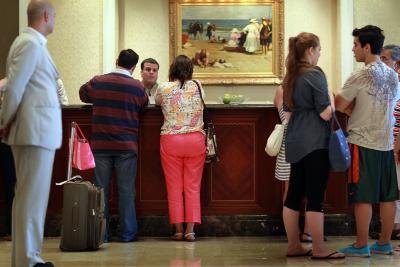 A hotel's front office in Key Biscayne, FL. A hotel's front office in Key Biscayne, FL.
