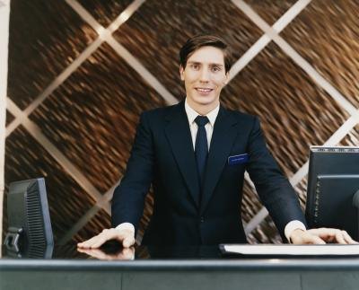 A guest’s first impression of a property often occurs as a result of interaction with the front desk officer. A guest’s first impression of a property often occurs as a result of interaction with the front desk officer.