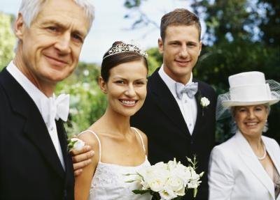 Wedding party with parents. Wedding party with parents.