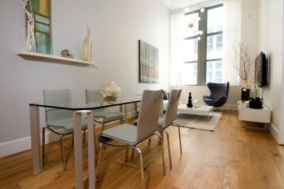 Modern interior with wood flooring Modern interior with wood flooring