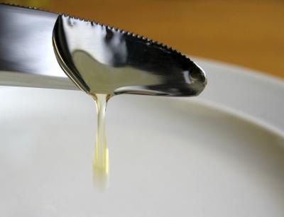 Corn syrup being added to bowl Corn syrup being added to bowl