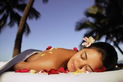 Hawaiian woman at spa Hawaiian woman at spa