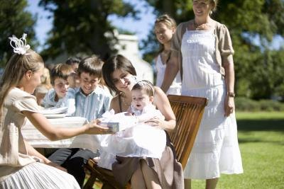 Toasts to new babies at their christening follow a traditional pattern. Toasts to new babies at their christening follow a traditional pattern.