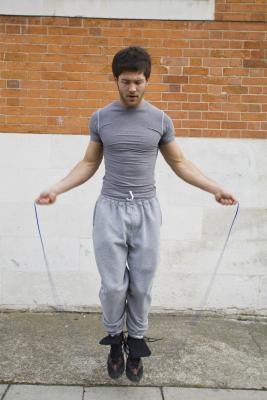 Use a jump rope to develop leg strength and speed. Use a jump rope to develop leg strength and speed.